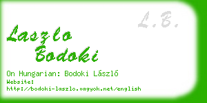 laszlo bodoki business card