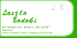 laszlo bodoki business card